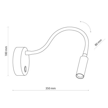 Petite lampe flexible LED LAGOS 1xG9/6W/230V 4000K noir