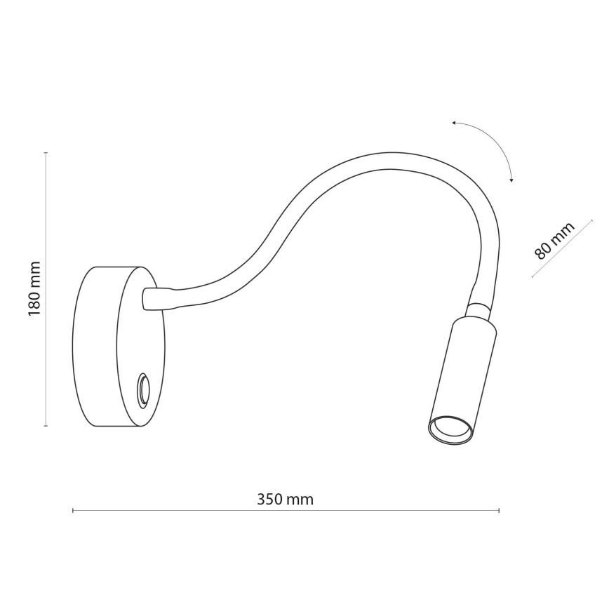 Petite lampe flexible LED LAGOS 1xG9/6W/230V 4000K noir