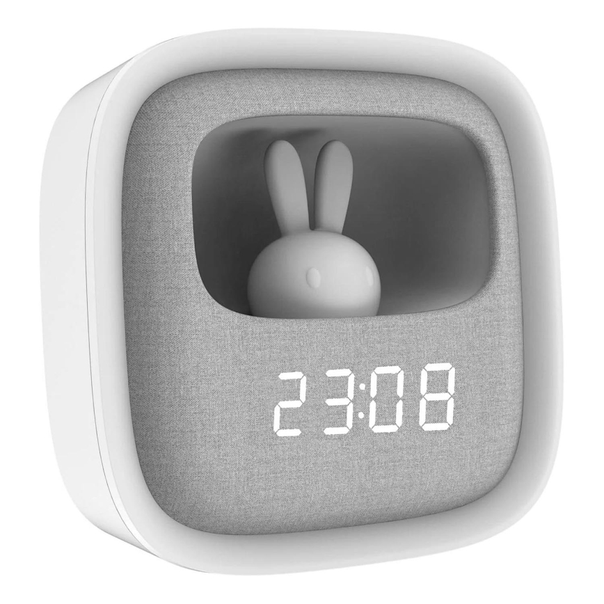 Petite veilleuse à intensité variable avec réveil BUNNY LED/1,2W/5V 3000K