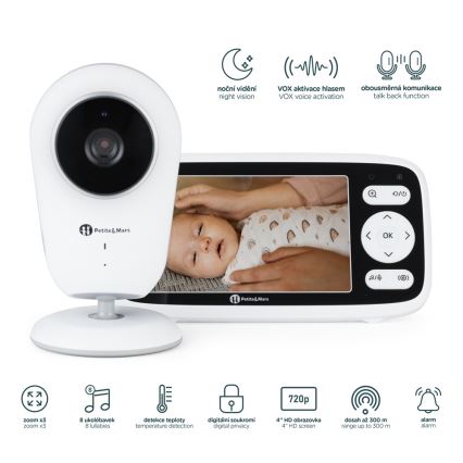 PETITE&MARS - Babyphone vidéo NANO 4.0 3,7V 1760 mAh