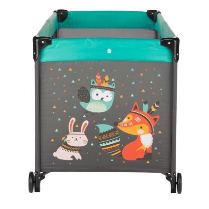 PETITE&MARS - Berceau de voyage KOOT-FOX turquoise