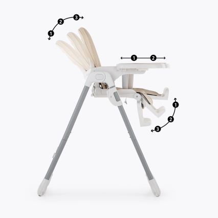 PETITE&MARS - Chaise haute pour enfant GUSTO turquoise