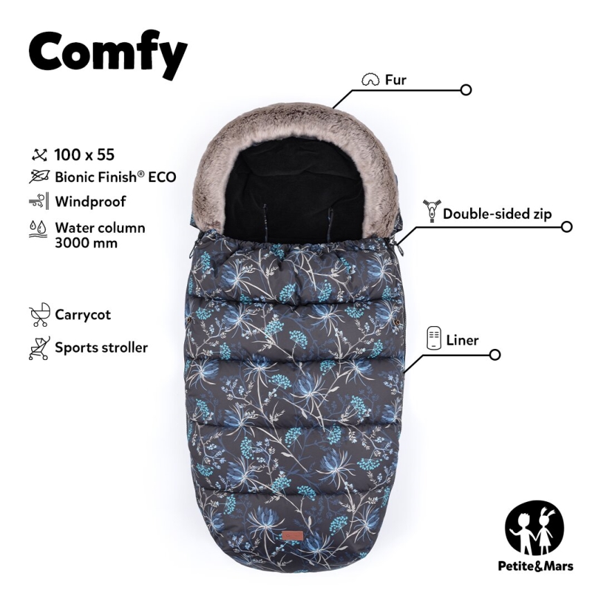 PETITE&MARS - Chancelière pour bébé 4en1 COMFY Pastel Peach orange
