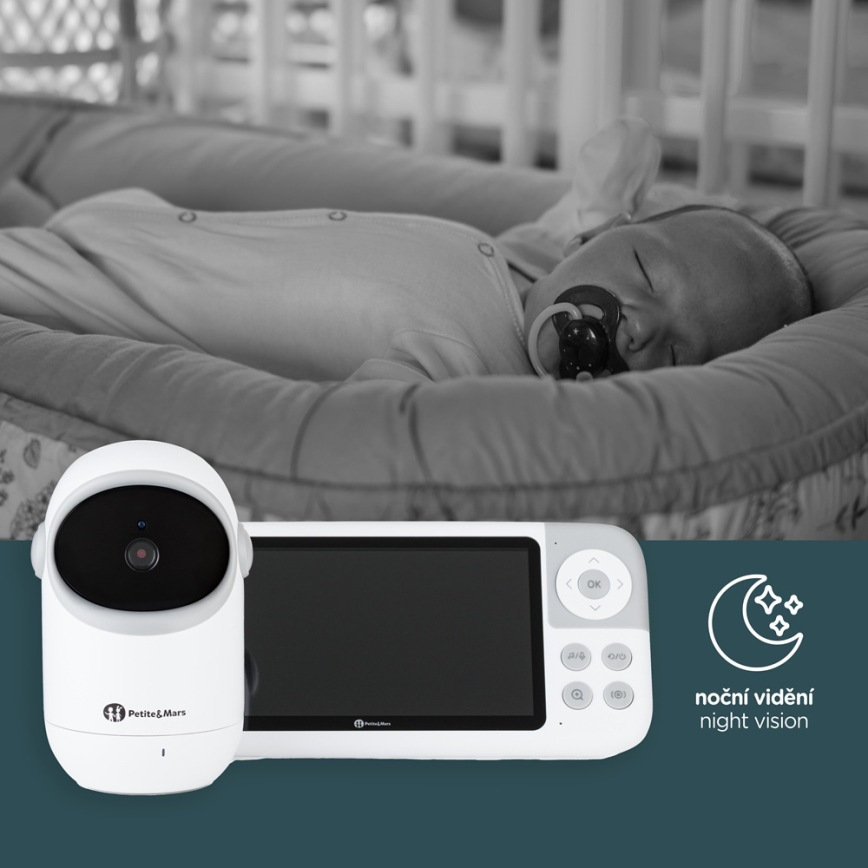 PETITE&MARS - Écoute-bébé avec moniteur EVE 5.0 3,8V 3050 mAh