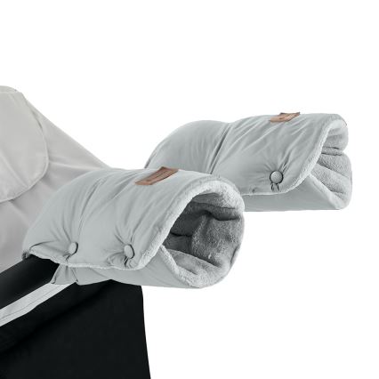 PETITE&MARS - Ensemble chancelière 3 en 1 pour bébé JIBOT + moufles pour poussette JASIE gris clair