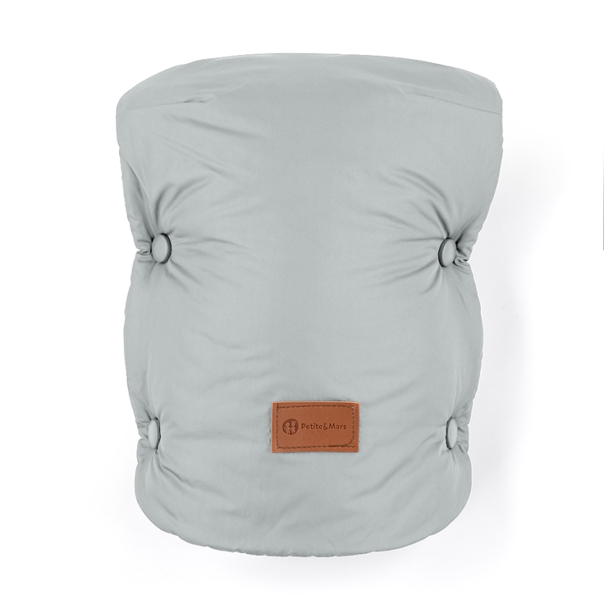 PETITE&MARS - Ensemble chancelière 3 en 1 pour bébé JIBOT + moufles pour poussette JASIE gris clair