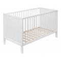 PETITE&MARS - Lit bébé évolutif 3 en 1 MILA 120x60 cm blanc/hêtre