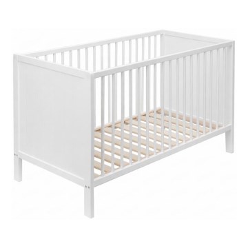 PETITE&MARS - Lit bébé évolutif 3 en 1 MILA 120x60 cm blanc/hêtre