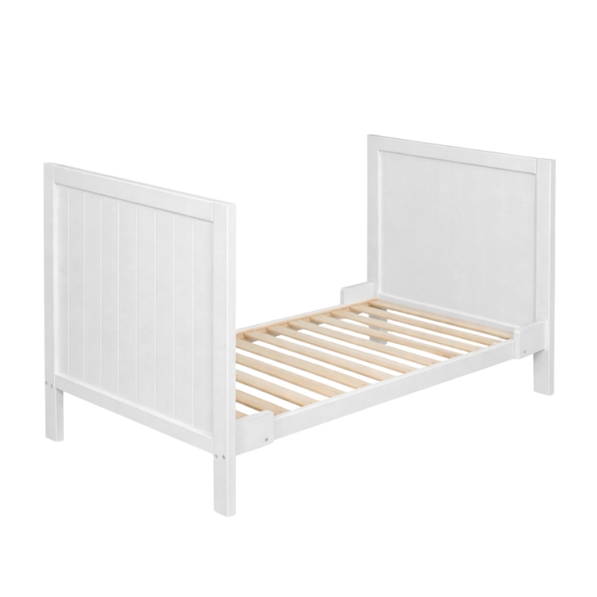 PETITE&MARS - Lit bébé évolutif 3 en 1 MILA 120x60 cm blanc/hêtre