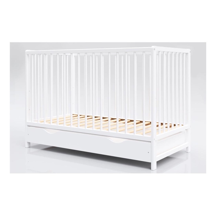 PETITE&MARS - Lit d'enfant en bois avec espace de rangement MOONY blanc