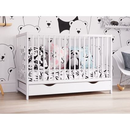 PETITE&MARS - Lit d'enfant en bois avec espace de rangement MOONY blanc