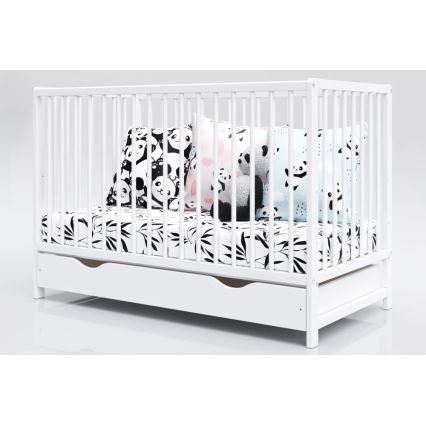 PETITE&MARS - Lit d'enfant en bois avec espace de rangement MOONY blanc