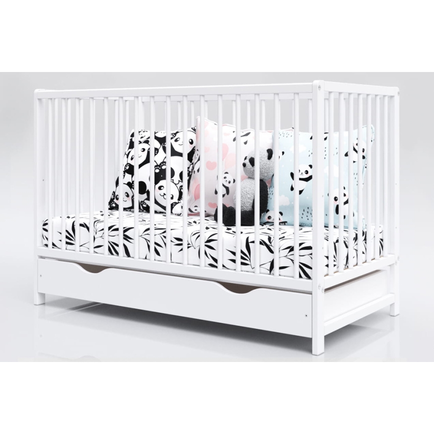 PETITE&MARS - Lit d'enfant en bois avec espace de rangement MOONY blanc