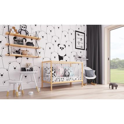 PETITE&MARS - Lit d'enfant en bois MOONY pin