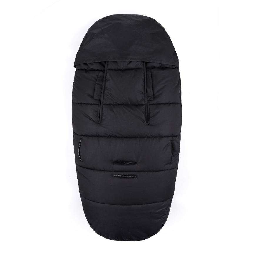PETITE&MARS - LOT Chancelière pour bébé 4en1 COMFY + cache-mains pour poussette FURRY Forever Black