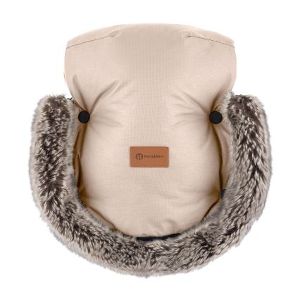 PETITE&MARS - LOT Chancelière pour bébé 4en1 COMFY + cache-mains pour poussette FURRY Rose Petal