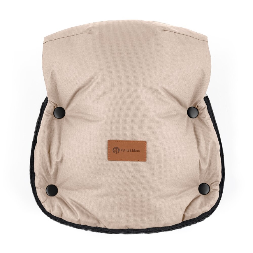 PETITE&MARS - LOT Chancelière pour bébé 4en1 COMFY + cache-mains pour poussette FURRY Rose Petal