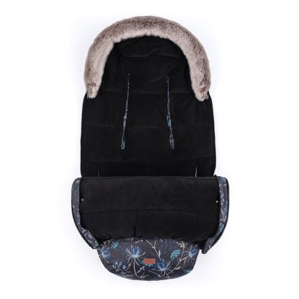 PETITE&MARS - LOT Chancelière pour bébé 4en1 COMFY Stylish Beauty + cache-mains pour poussette FURRY Forever Black