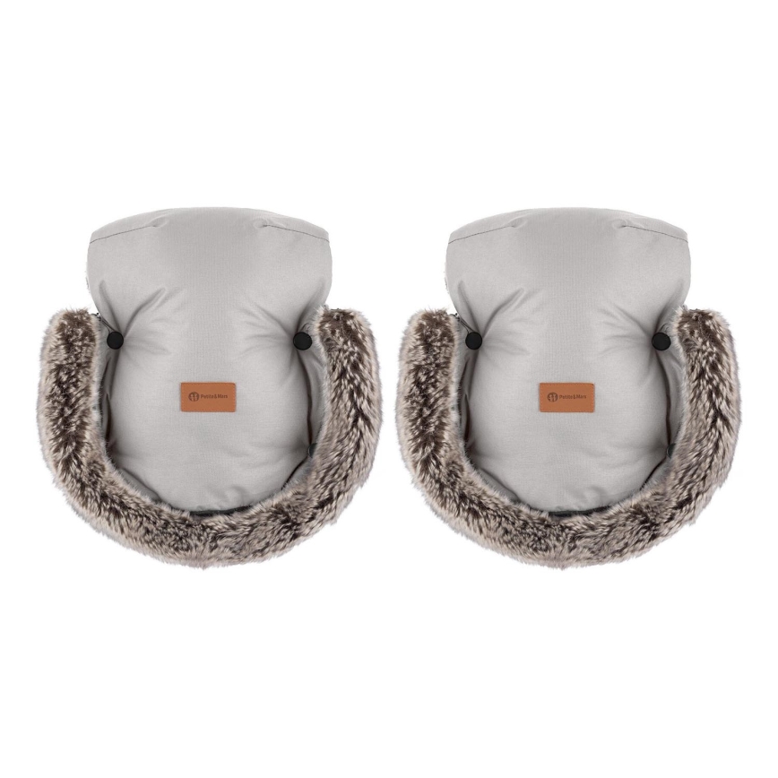 PETITE&MARS - Manchon de poussette FURRY Champagne Shower