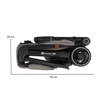 PETITE&MARS - Poussette de sport ZIP Gris velours