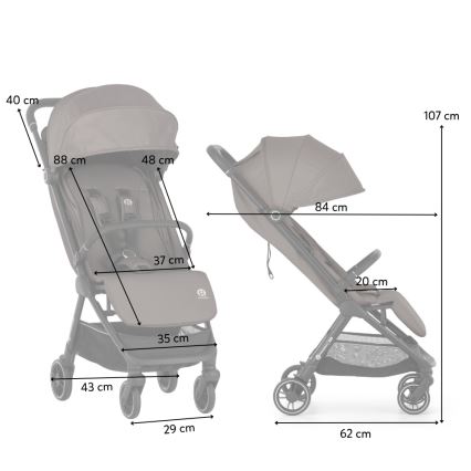 PETITE&MARS - Poussette sportive ZIP Creamy Cocoa