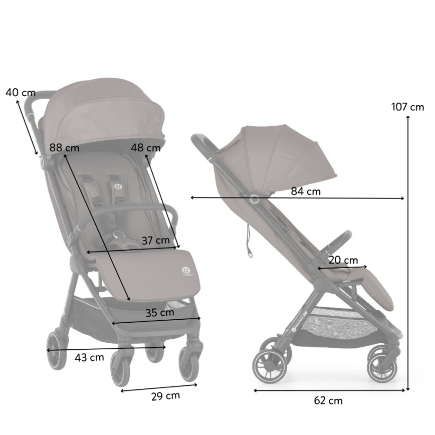 PETITE&MARS - Poussette sportive ZIP Creamy Cocoa