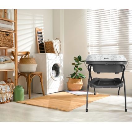 PETITE&MARS - Table à langer avec baignoire SPA 3en1 gris