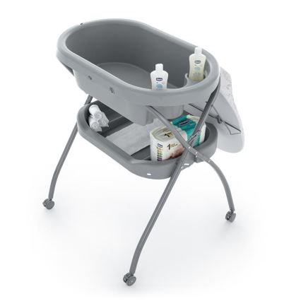 PETITE&MARS - Table à langer avec baignoire SPA 3en1 gris