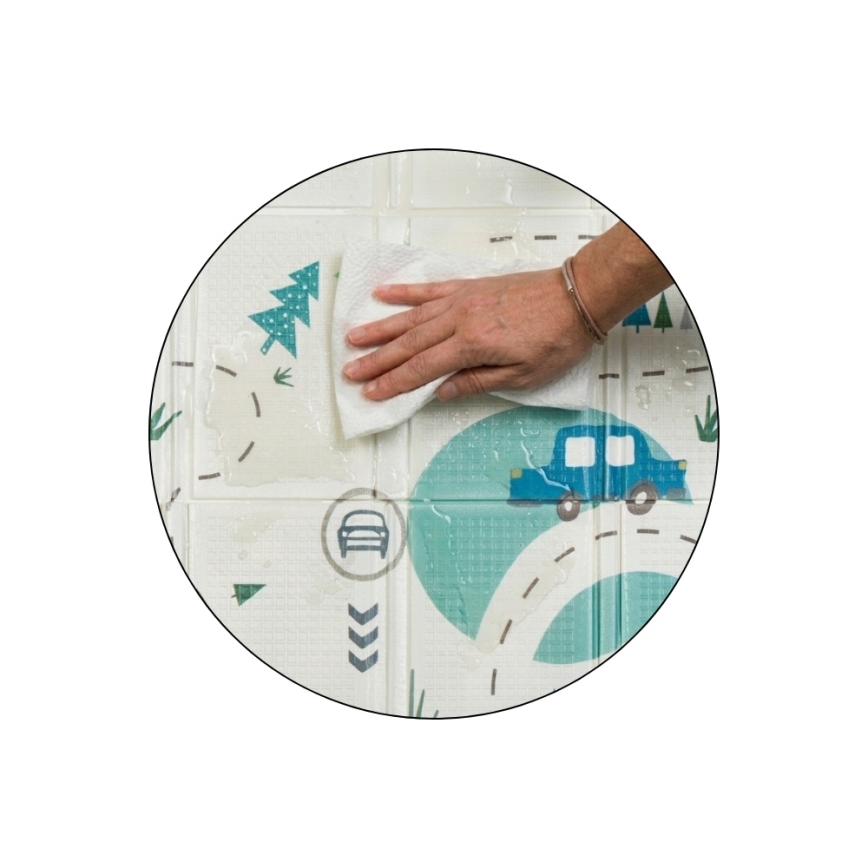 PETITE&MARS - Tapis de jeu pliable CAMPY Cars&Arabesca
