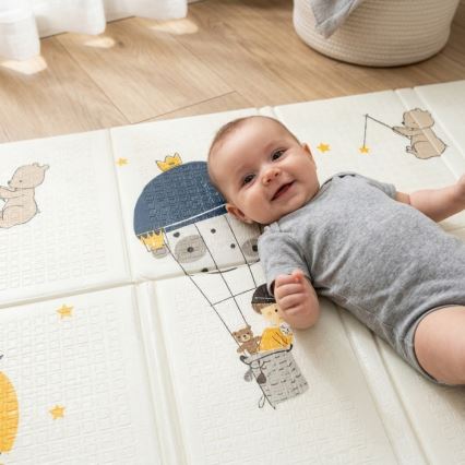 PETITE&MARS - Tapis de jeu pliable CAMPY Mountains&Triangles