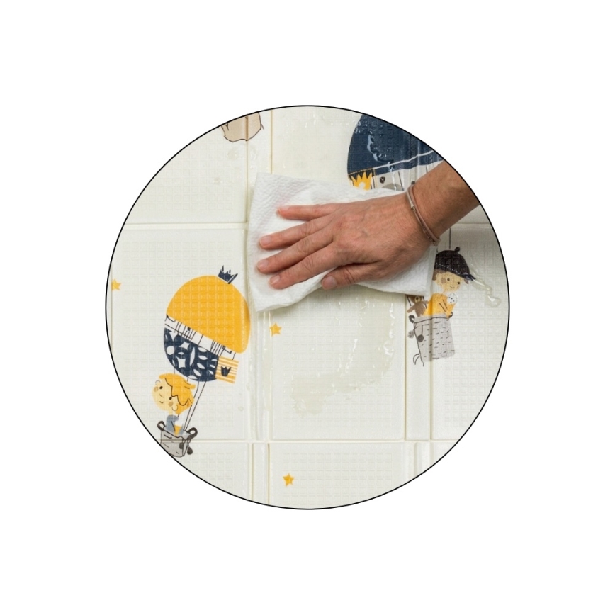 PETITE&MARS - Tapis de jeu pliable CAMPY Mountains&Triangles