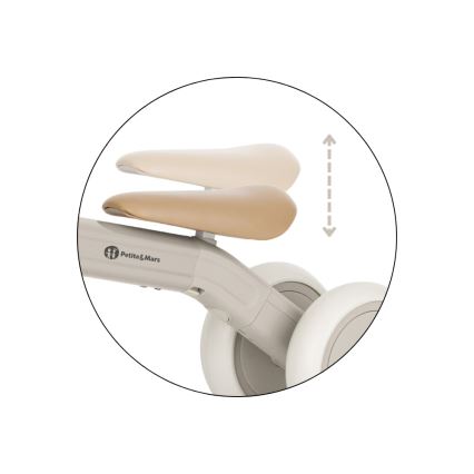 PETITE&MARS - Tricycle 3 en 1 BINGO pour enfants, blanc ivoire