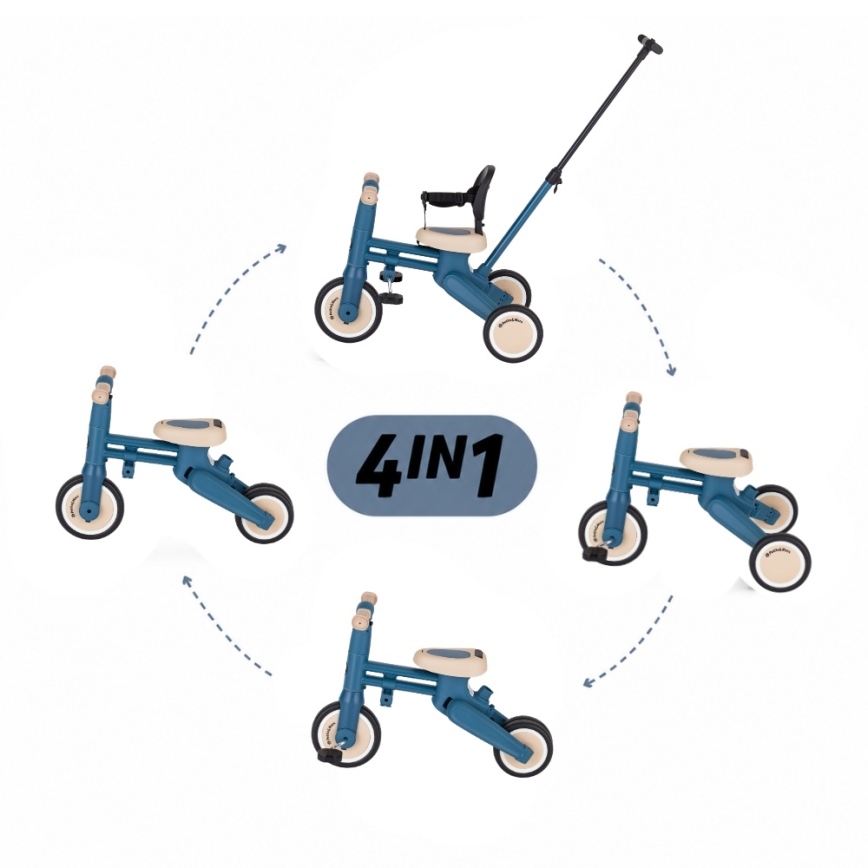 PETITE&MARS - Tricycle 4 en 1 DRIFT Bleu océan