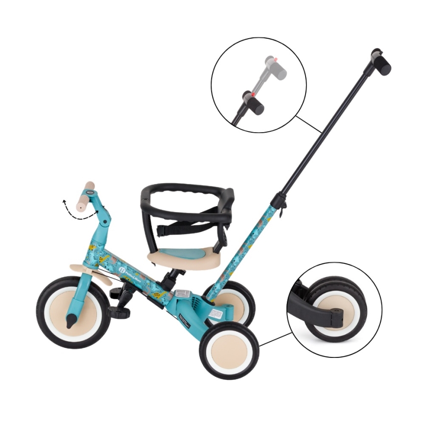 PETITE&MARS - Tricycle 5-en-1 pour enfants TURBO LIMITED Dino Park