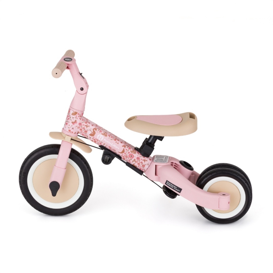 PETITE&MARS - Tricycle 5 en 1 pour enfants TURBO LIMITED Rosy Wilderness