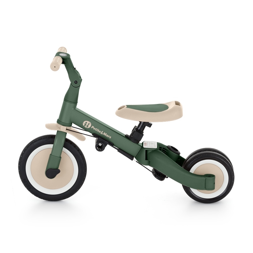 PETITE&MARS - Tricycle convertible 5-en-1 pour enfant TURBO PLUS Vert brumeux