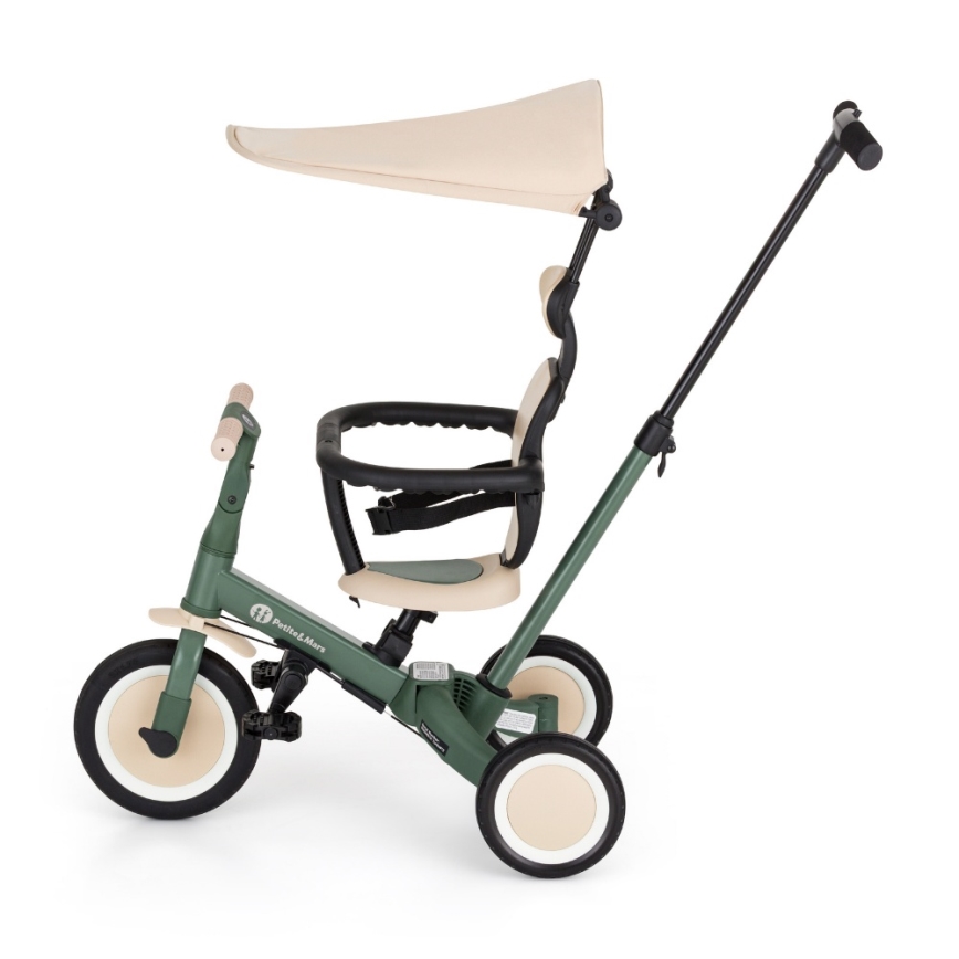 PETITE&MARS - Tricycle convertible 5-en-1 pour enfant TURBO PLUS Vert brumeux