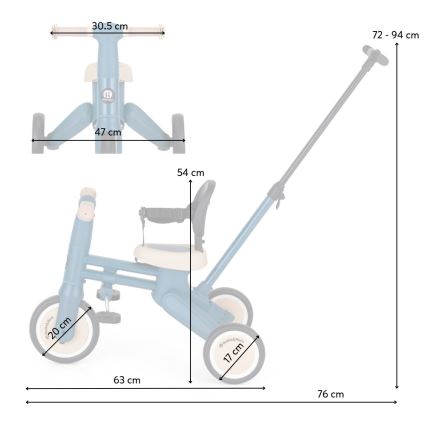 PETITE&MARS - Tricycle évolutif 4 en 1 DRIFT Desert Sand