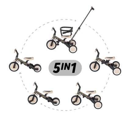 PETITE&MARS - Tricycle pour enfant 5-en-1 TURBO LIMITED City Beat