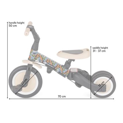 PETITE&MARS - Tricycle pour enfant 5-en-1 TURBO LIMITED City Beat