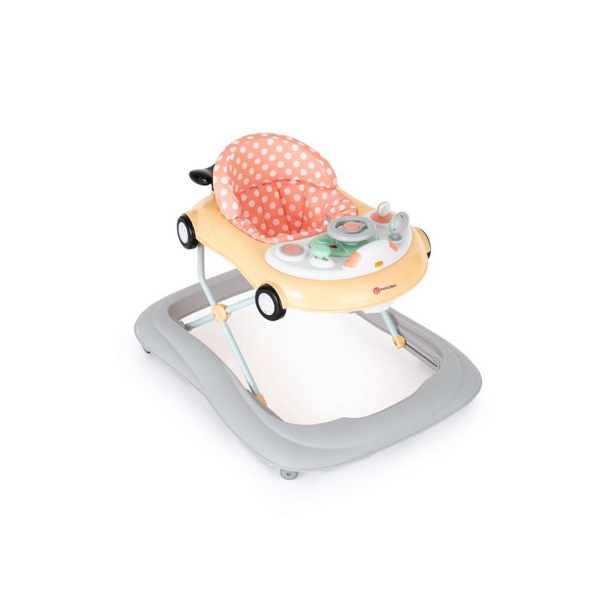 PETITE&MARS - Trotteur pour bébé avec une mélodie CABRIO 2xAA orange