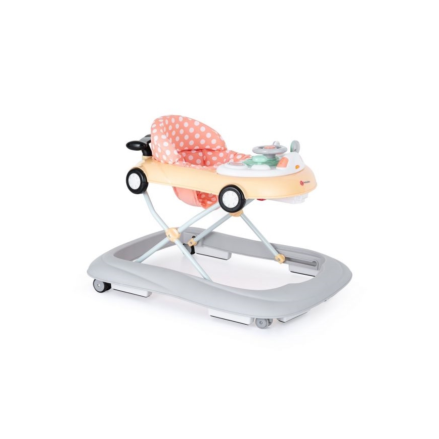 PETITE&MARS - Trotteur pour bébé avec une mélodie CABRIO 2xAA orange
