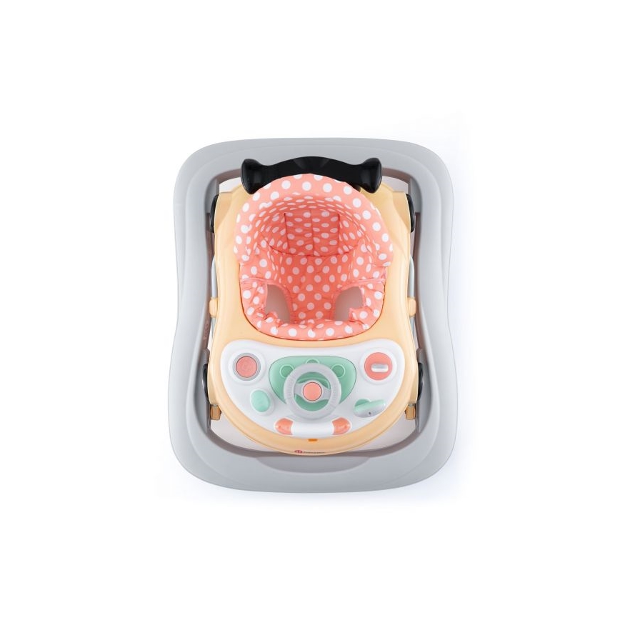 PETITE&MARS - Trotteur pour bébé avec une mélodie CABRIO 2xAA orange