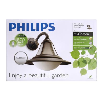 Philips 15211/42/16 - Applique murale extérieure MYGARDEN PROVENCE 1xE27/23W