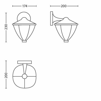 Philips - Applique murale extérieure 1xLED/4,5W/230V IP44