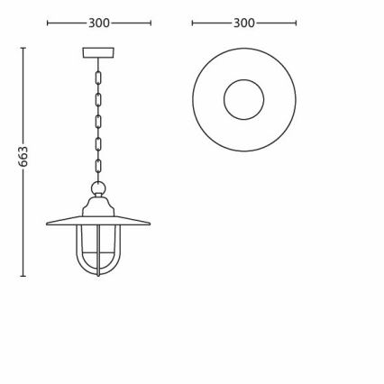 Philips 16271/86/16 - Luminaire extérieur MYGARDEN PASTURE 1xE27/53W/230V IP44