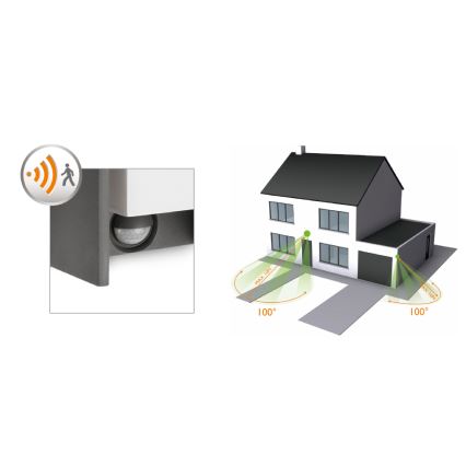 Philips - Luminaire d'extérieur LED avec détecteur 1xE27/15W/230V IP44