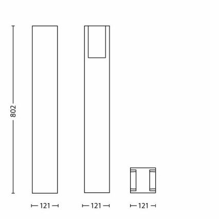 Philips - Lampadaire extérieur 1xE27/14W/230V IP44