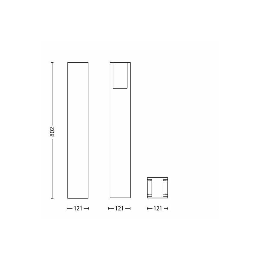 Philips - Lampadaire extérieur 1xE27/14W/230V IP44