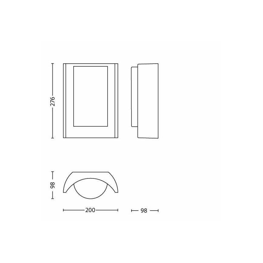 Philips 16404/93/16 - Applique murale extérieure MYGARDEN MEANDER 1xE27/20W/230V